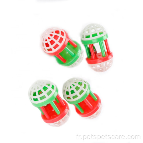 Jouets de cloche en plastique en forme d'haltères jouets chat